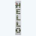 Youngs Wood Artificial Plant Hello Door Leaner & Wall Sign 72193